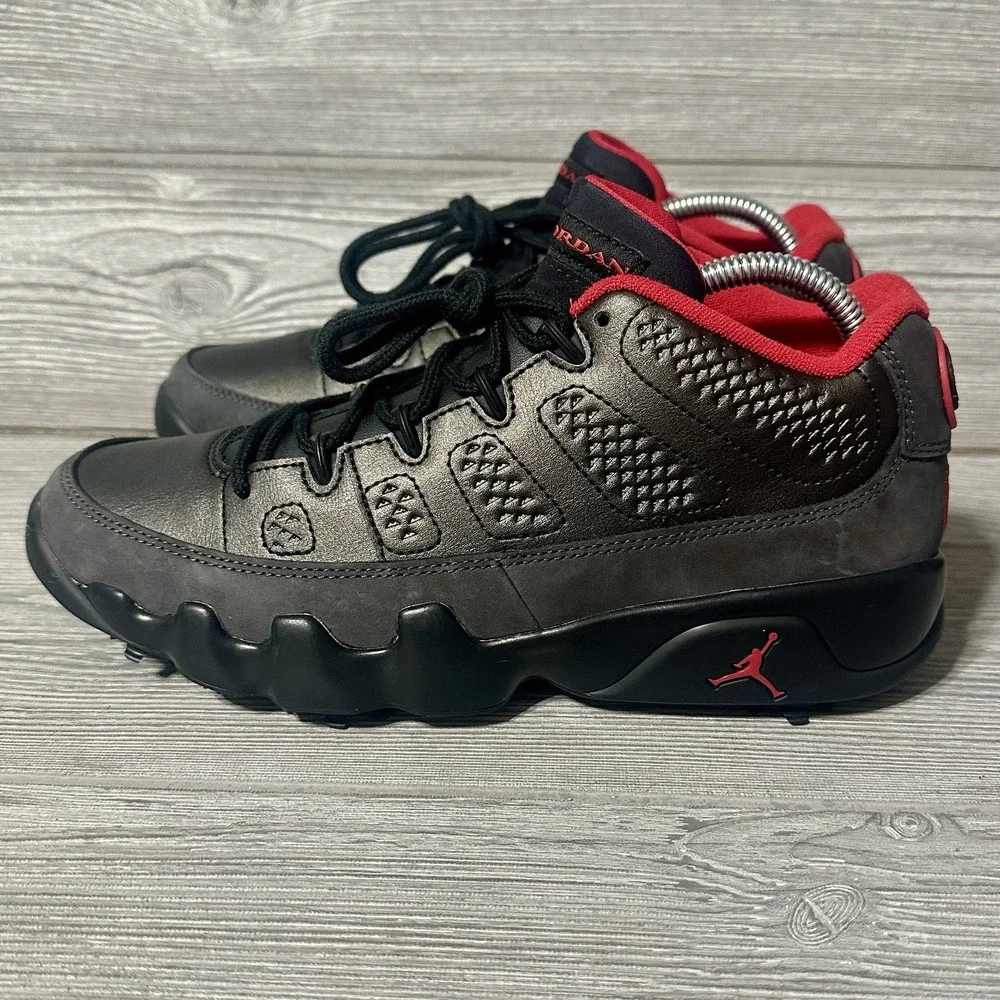 Nike‎ Air Jordan 9 Low Golf Sneakers Black True Red FJ5934-002 Men's Size 9 New